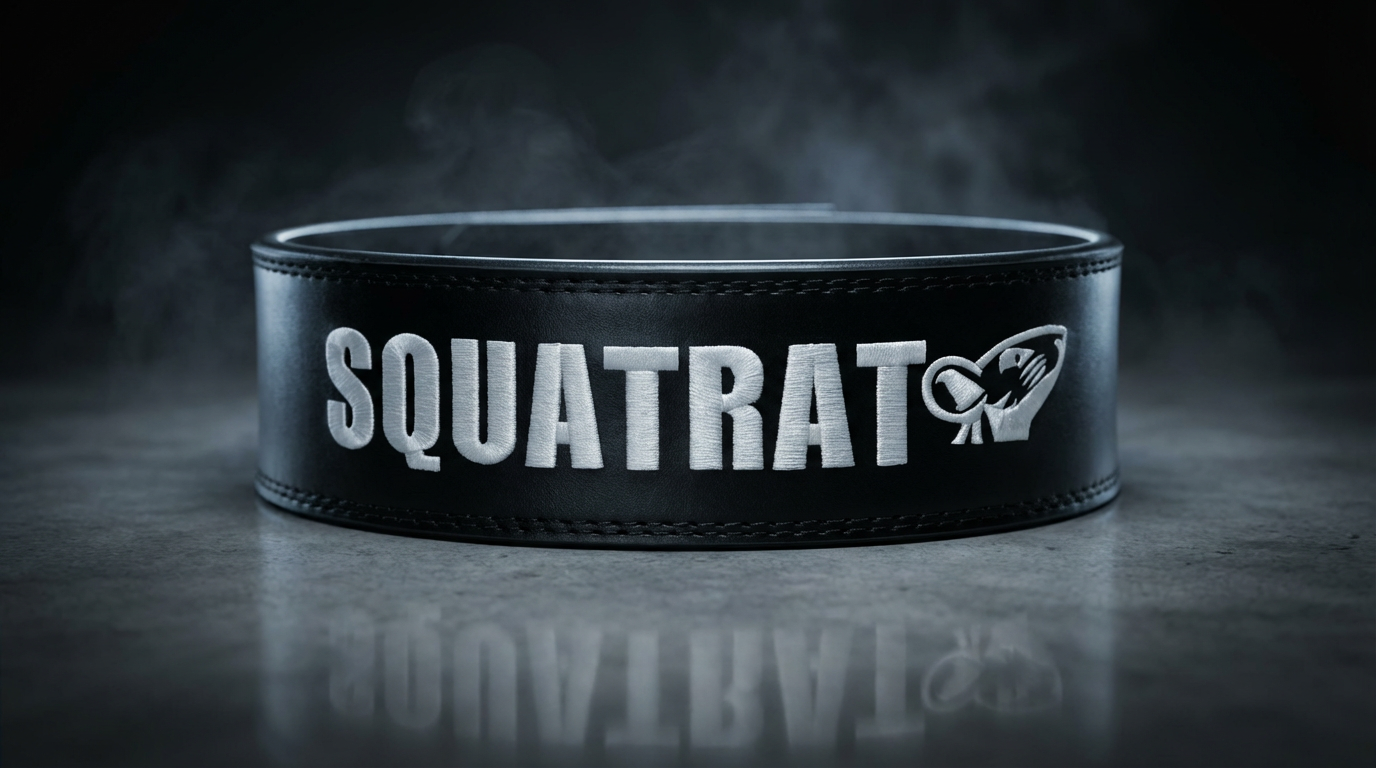 SQUATRAT lever belt black leather