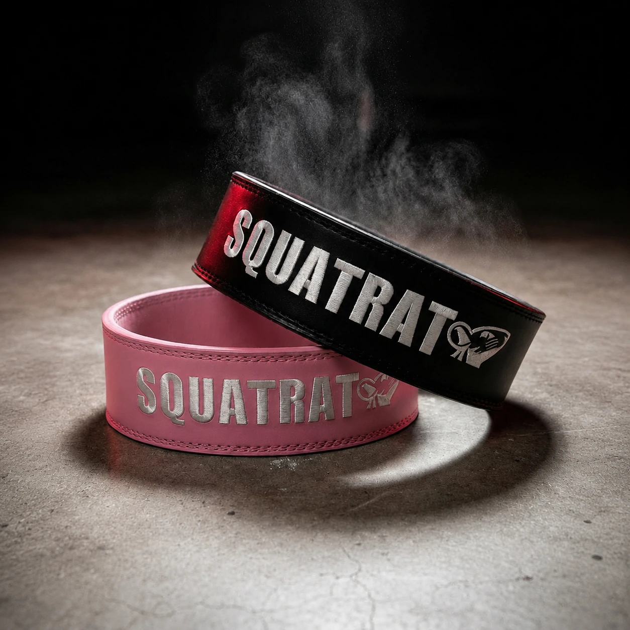 SQUATRAT Lever-Gürtel pink und schwarz