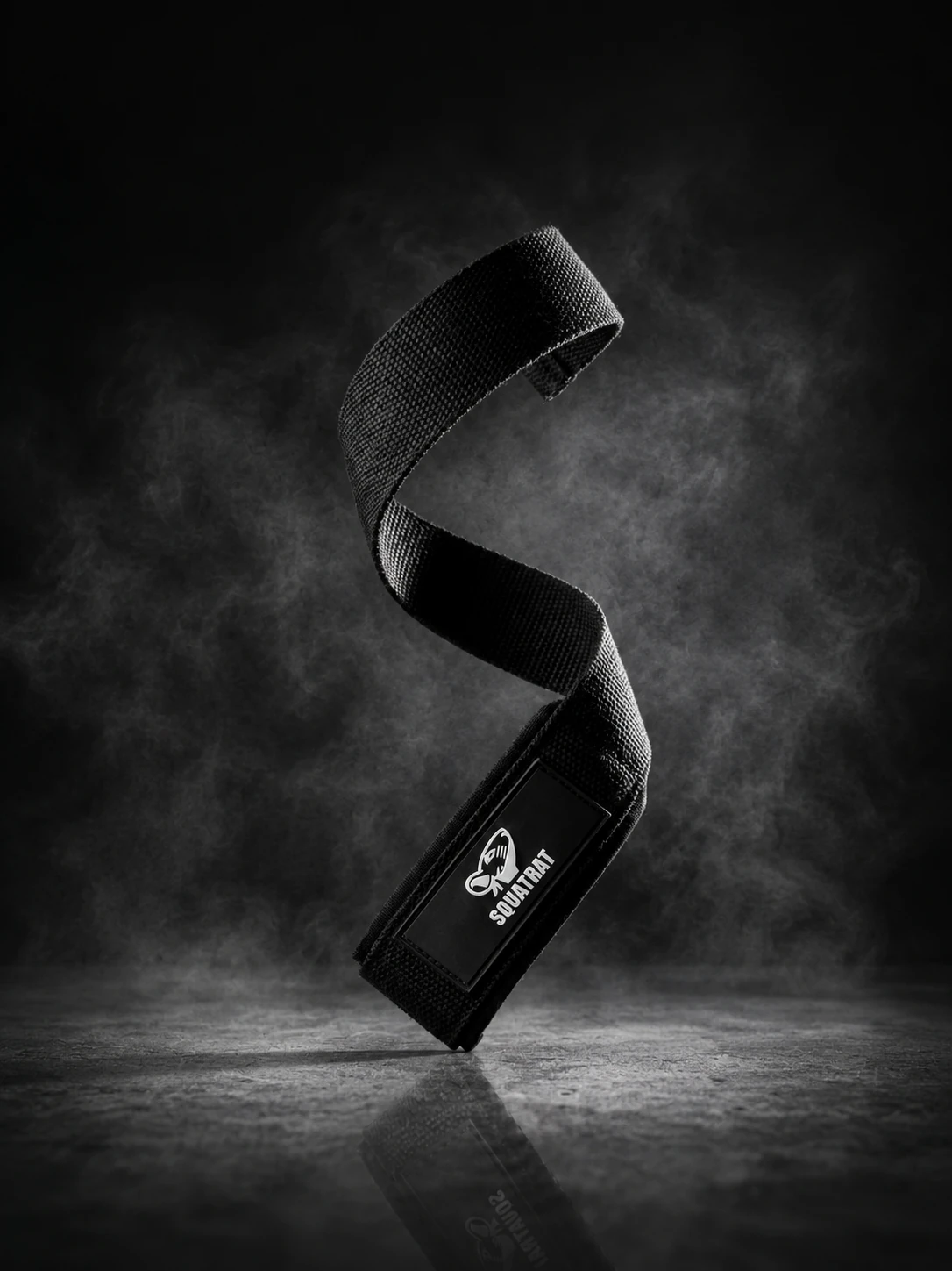 SQUATRAT schwarze Baumwoll-Lifting-Strap schwebend